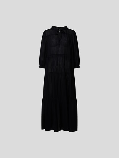 Honorine Midikleid mit V-Ausschnitt Schwarz 2