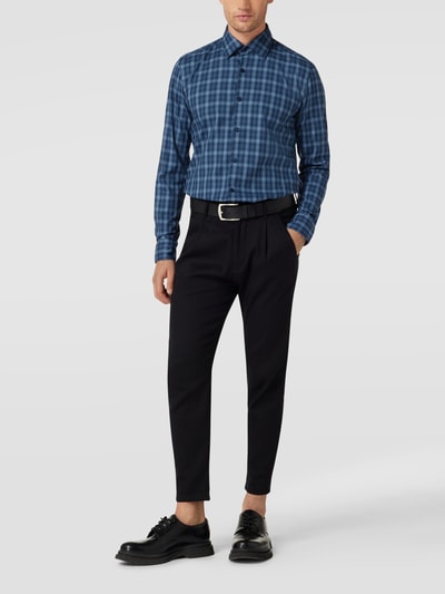 BOSS Casual Fit Freizeithemd mit Karomuster Modell 'HAL' Blau 1
