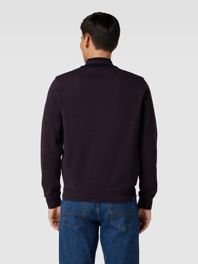 bugatti Sweatshirt mit Stehkragen Aubergine 5