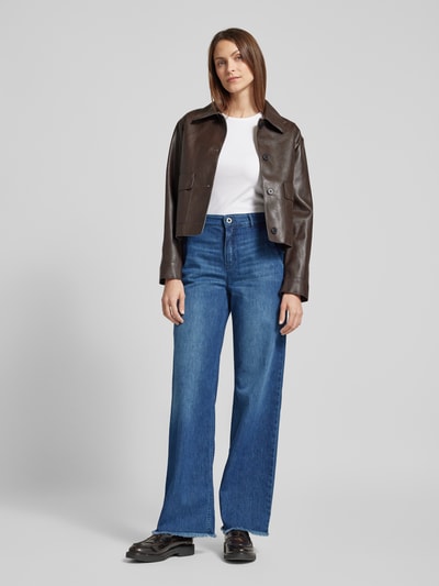 ROSNER Wide Leg Jeans mit Eingrifftaschen Modell 'Audrey' Dunkelblau 1