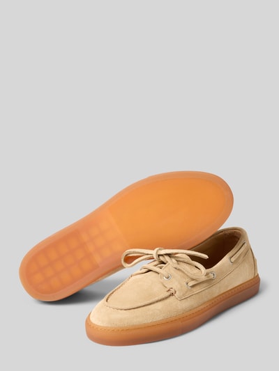 Copenhagen Slipper mit Schnürverschluss Modell 'Suede' Sand 4