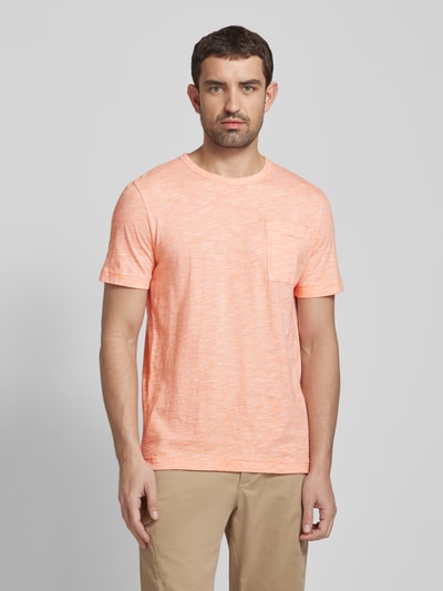 Tom Tailor T-shirt met melangelook Oranje - 4