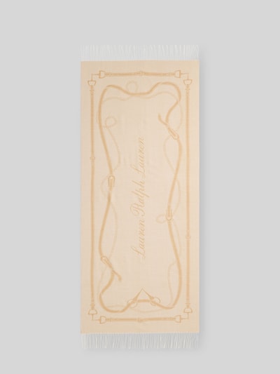 Lauren Ralph Lauren Schal mit Logo-Schriftzug aus Wollmix Offwhite 3