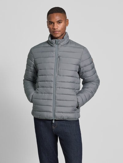 Save The Duck Steppjacke mit Zweiwege-Reißverschluss Modell 'ERION' Silber 4