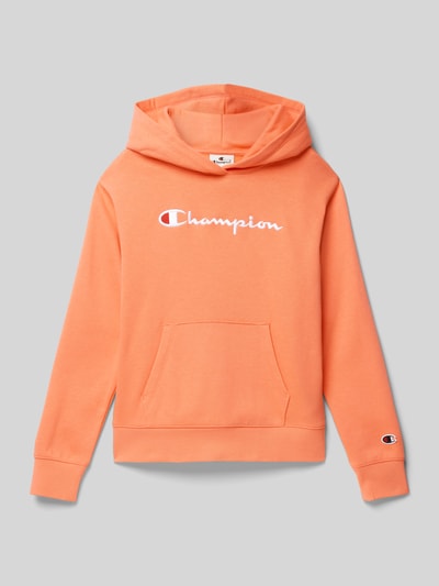 CHAMPION Bluza z kapturem z wyhaftowanym logo Koralowy 1