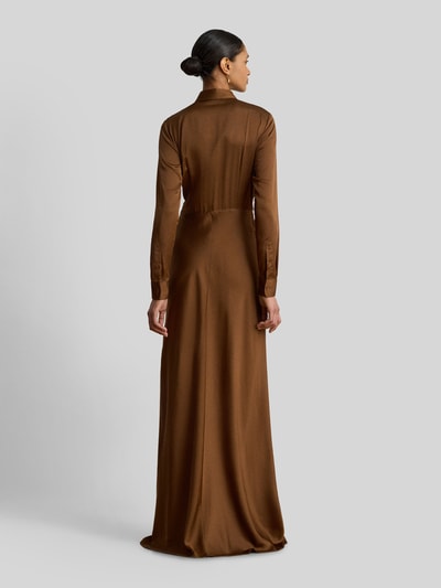 Lauren Ralph Lauren Avondjurk met plooien in de taille Lichtbruin - 5