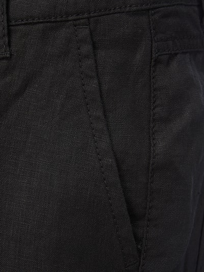 MAC Culotte van linnen met persplooien, model 'Nora' Zwart - 2