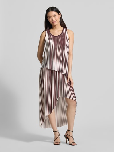 BOSS A-Linien Kleid mit Allover-Muster Modell 'ETARBI' Schoko 4