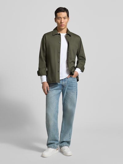 Scotch & Soda Shirt met lange mouwen en ribboorden Wit - 1