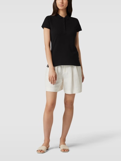 BOSS Black Women Poloshirt met labelstitching, model 'Epola' Zwart - 1