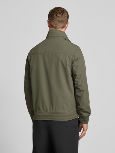 Tom Tailor regular fit functionele jas met sjaalkraag Olijfgroen - 5