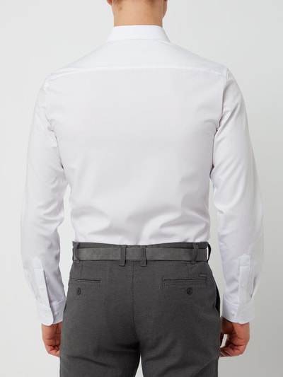 Eterna Slim Fit Slim Fit Business-Hemd aus Popeline Weiss 5