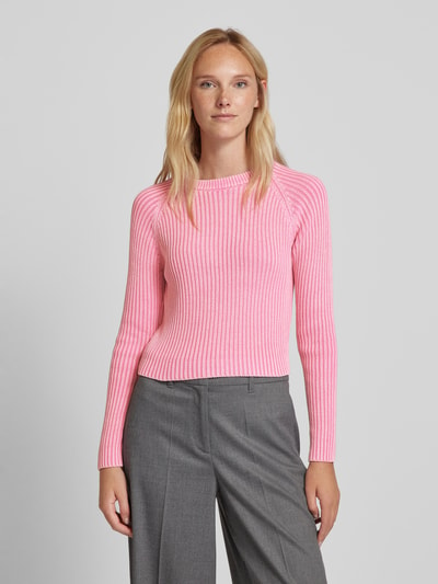 Vero Moda Regular fit gebreide pullover met verwassen look, model 'REAL' Felroze - 4