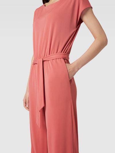 Jake*s Collection Jumpsuit met strikceintuur Lichtrood - 3