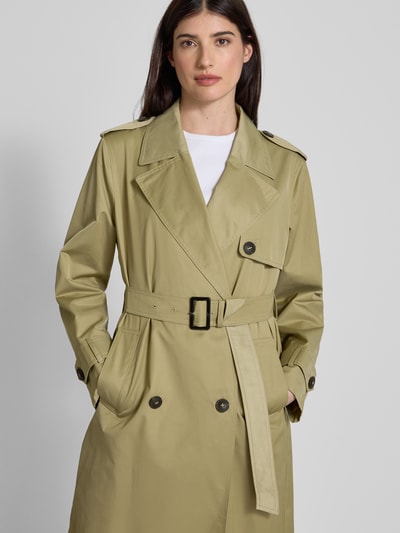 Fuchs Schmitt Trenchcoat met tailleriem Kaki - 3