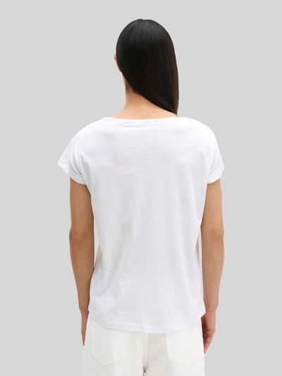 Marc O'Polo Loose Fit T-Shirt aus reiner Baumwolle Weiss 5