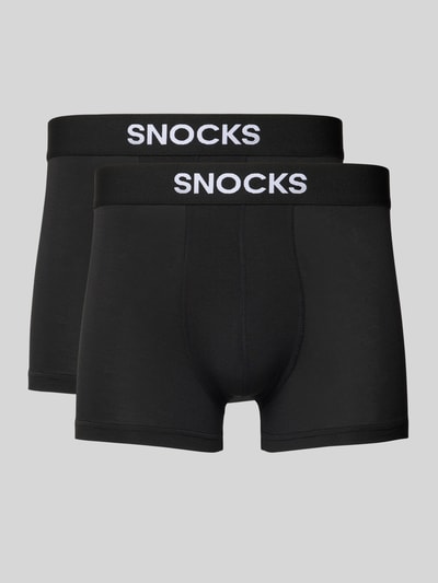 Snocks Trunks mit elastischem Bund im 2er-Pack Black 1