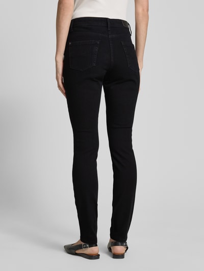 Cambio Jeansy barwione o kroju skinny fit z dodatkiem streczu model ‘PARLA’ Czarny 5