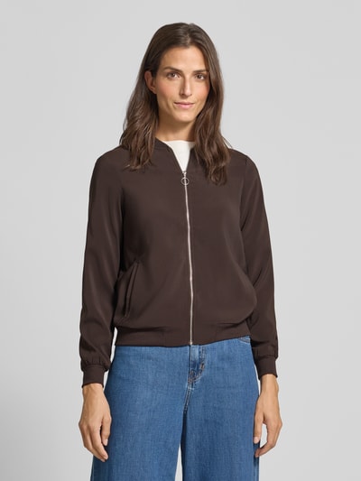 Vero Moda Regular Fit Blouson mit Stehkragen Modell 'COCO' Schoko 4