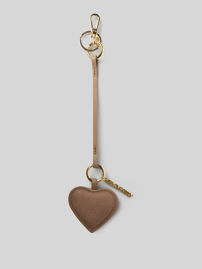 Hey Marly Sleutelhanger met hartvormige charm Taupe - 1