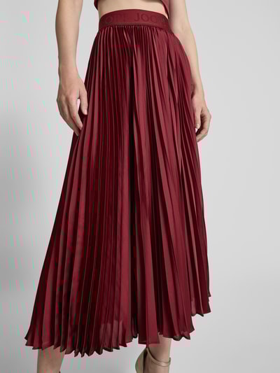 JOOP! Midirock mit Plisseefalten Dunkelrot 3