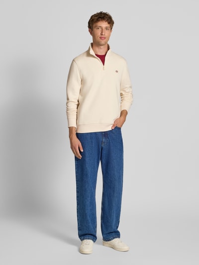 Dickies Sweatshirt met schipperskraag, model 'OAKPORT' Offwhite - 1