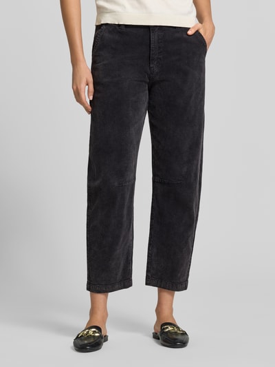 Buena Vista barrel fit corduroy broek van katoenmix Zwart - 4