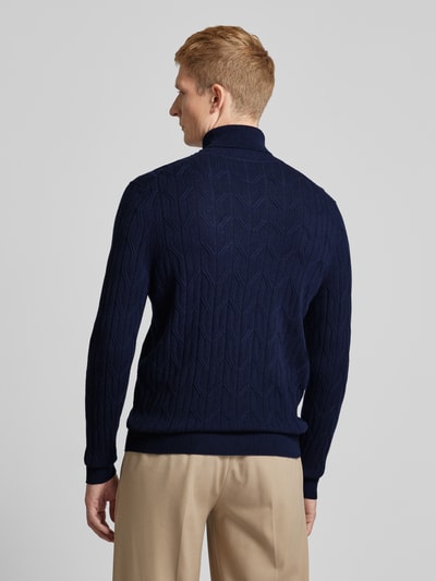 Christian Berg Men Gebreide pullover met structuurmotief Marineblauw - 5