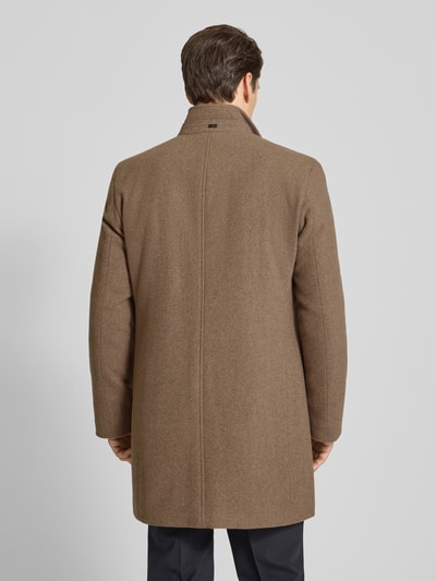 bugatti Lange jas met opstaande kraag en knoopsluiting Beige - 5