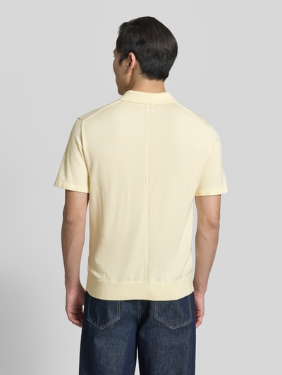 CK Calvin Klein Regular Fit Poloshirt aus reiner Baumwolle Hellgelb 5