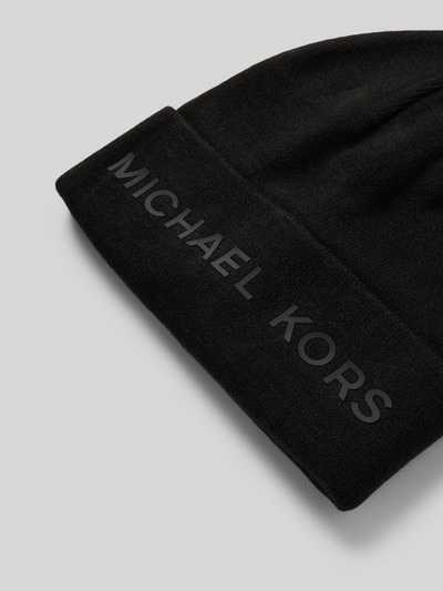 Michael Kors Mütze mit Label-Print Modell 'SILICONE' Black 2