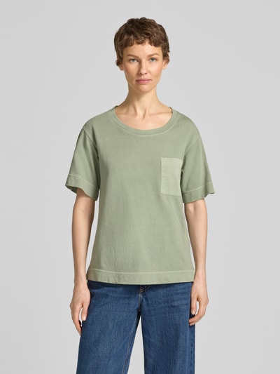 Marc O'Polo Regular Fit Strick-Shirt aus reiner Baumwolle Hellgruen 4