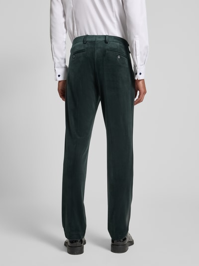 MCNEAL Slim fit stoffen broek van fluweel Donkergroen - 5