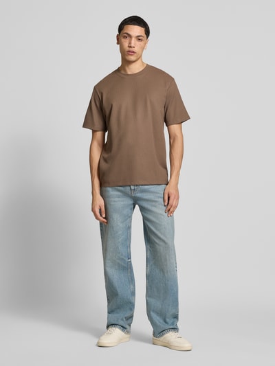 JACK & JONES T-Shirt mit Rundhalsausschnitt Modell 'AUSTIN' Taupe 1