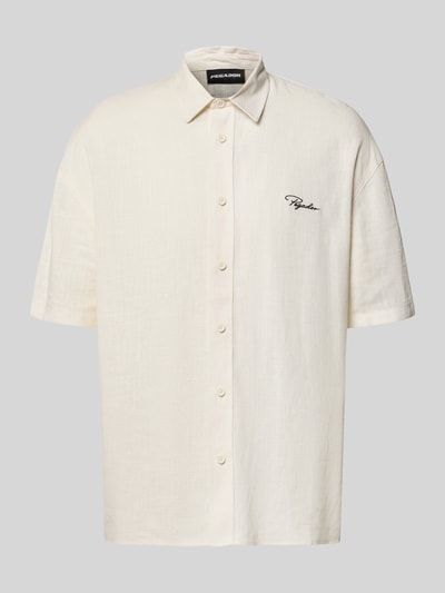 Pegador Relaxed Fit Freizeithemd aus Viskose-Leinen-Mix Modell 'Salwa' Ecru 2