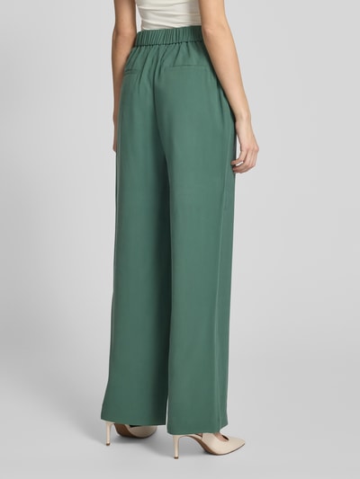 Jake*s Collection Stoffhose aus Viskose-Mix mit elastischem Bund Dunkelgruen 5