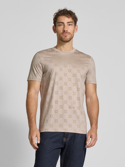 JOOP! Collection T-shirt męski JOOP! Collection;Czysta bawełna;Dopasowany fason;Model ‘Berno’;Okrągły dekolt ;Długość tyłu w rozmiarze M: 72 cm Beżowy 4