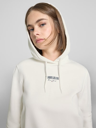 Tommy Jeans Regular Fit Hoodie aus reiner Baumwolle Offwhite 3
