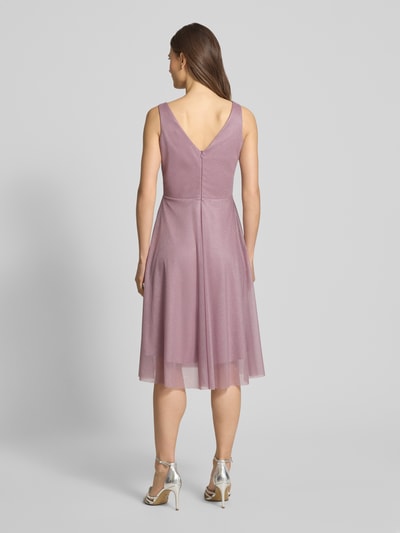 TROYDEN COLLECTION Sukienka koktajlowa z zakładką Jasnofioletowy 5