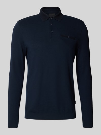 bugatti Slim fit poloshirt met labeldetail Marineblauw - 2