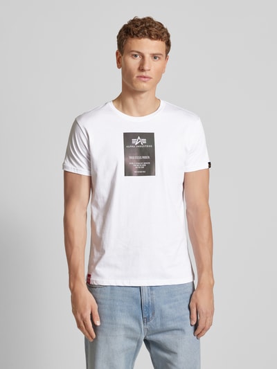 Alpha Industries T-Shirt mit Rundhalsausschnitt Weiss 4