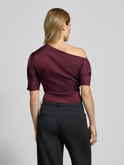 Swing Blouseshirt met plooien Donkerrood - 5