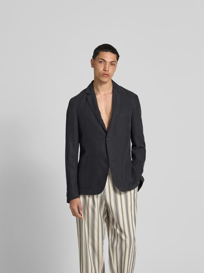 Officine Générale 2-Knopf-Sakko mit Reverskragen Black 4