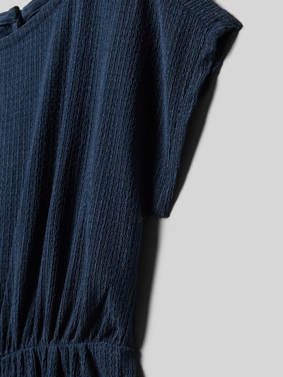 Produktfoto, Regular Fit Jumpsuit in Crêpe von s.Oliver RED LABEL, dunkelblau, unifarben, strukturierte Oberfläche, elastisches Brustband, Detailaufnahme