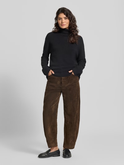 Liu Jo White High Waist Barrel Fit Hose mit Eingrifftaschen Dunkelbraun 1