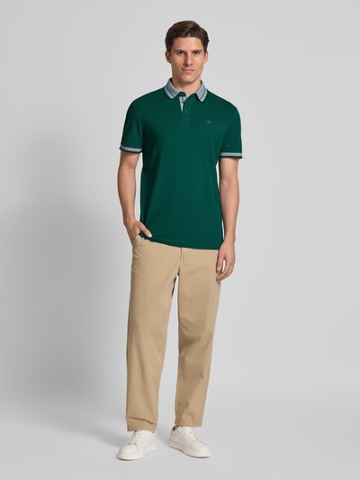 Tom Tailor Regular Fit Poloshirt aus Baumwoll-Mix Dunkelgruen 1