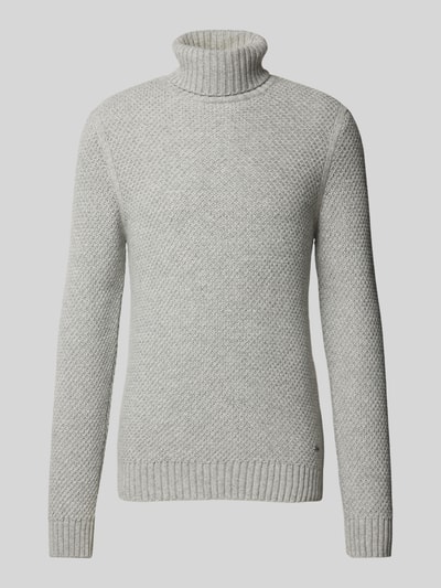 JOOP! Collection Rollkragenpullover mit Label-Applikation Modell 'Bennor' Hellgrau 2