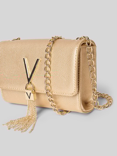 VALENTINO BAGS Clutch in leerlook met logo-applicatie, model 'Divina' Goud gemêleerd - 2