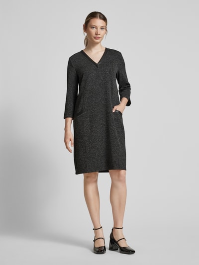 ROBE LÉGÈRE Knielanges Kleid mit V-Ausschnitt Black 1