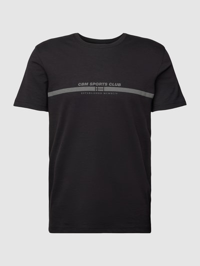 Christian Berg Men T-shirt met print aan de voorkant Zwart - 2